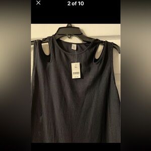 Black summer dress open back